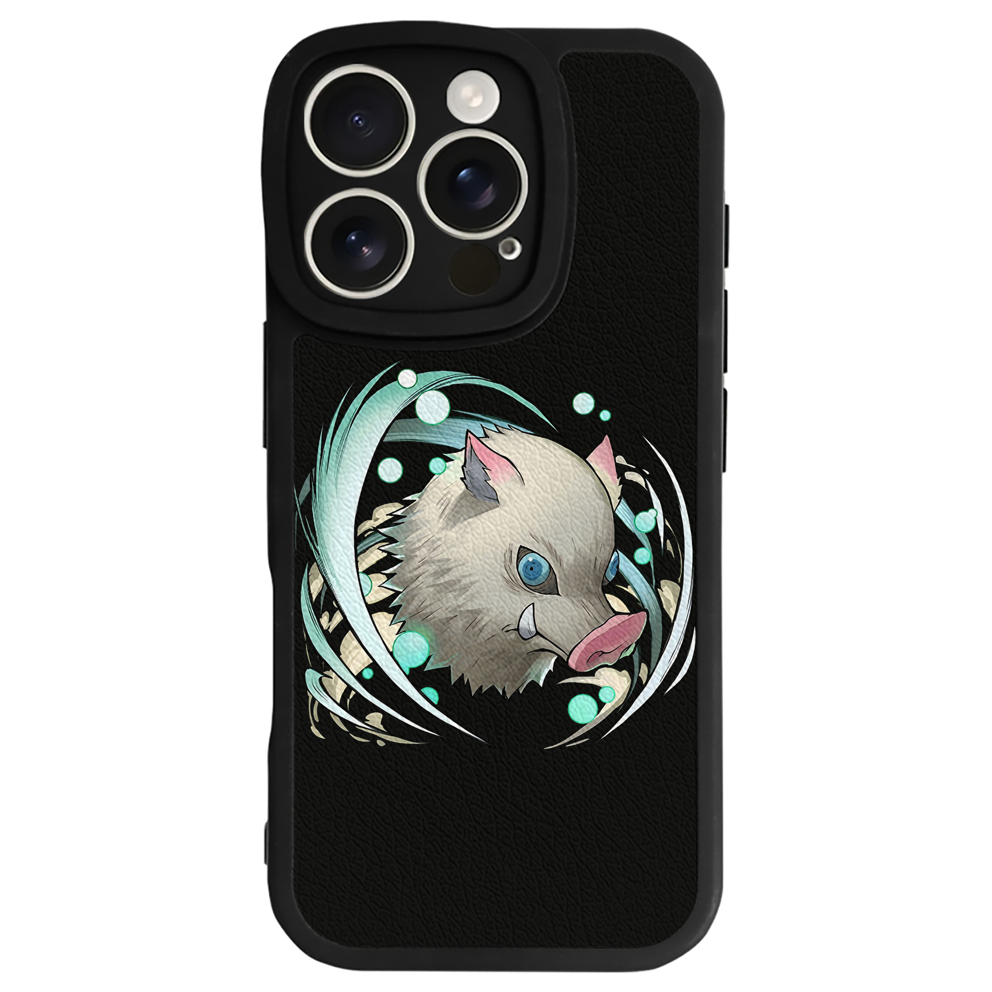 （画像用） 鬼滅の刃（きめつのやいば）嘴平 伊之助／はしびら いのすけ Hashibira Inosuke 【iPhone 16シリーズ対応】シリコンスマホケース（レザー調） 材質：シリコン